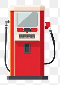 PNG Red petrol pump machine white background gas station. 