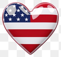 PNG American flag button heart symbol. 