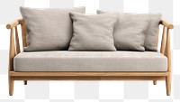 PNG Japandi sofa furniture cushion pillow.