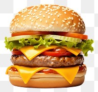 PNG Cheese burger food hamburger vegetable. AI generated Image by rawpixel.