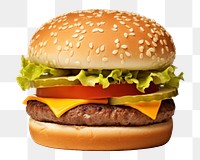 PNG Cheese burger food hamburger vegetable. AI generated Image by rawpixel.