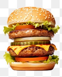 PNG Cheese burger food hamburger vegetable. AI generated Image by rawpixel.