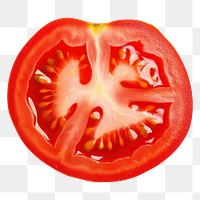 PNG Tomato slice vegetable juicy plant. 