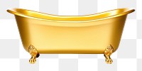 PNG Golden bathtub gold bathroom hygiene.