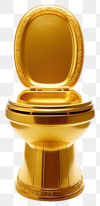 PNG Golden open toilet gold bathroom accessories. 