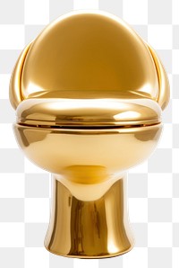 PNG Golden open toilet gold euphonium bathroom. 