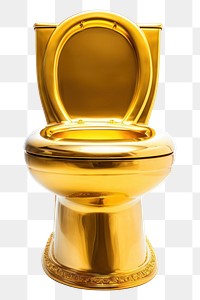 PNG Golden open toilet gold bathroom convenience. 