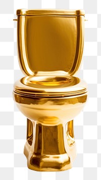 PNG Golden open toilet gold bathroom hygiene. 