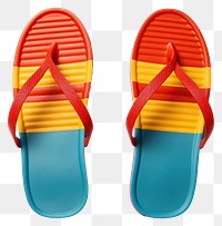 PNG Minimal colourful sandals flip-flops footwear shoe. 