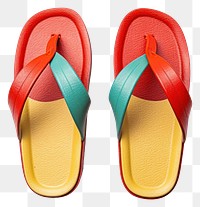 PNG Minimal colorful sandals flip-flops footwear clothing. 