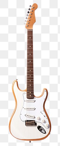 PNG Retro electric guitar white string music. 