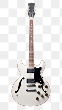 PNG Retro electric guitar white string music. 