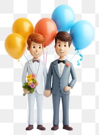 PNG Gay wedding balloon  togetherness. 