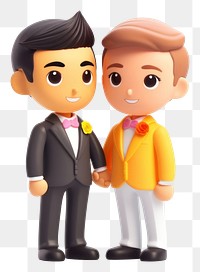 PNG Gay wedding figurine doll toy. 