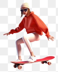 PNG Skateboard adult skateboarding exhilaration. AI generated Image by rawpixel.