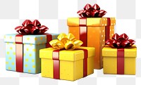 PNG Christmas gifts white background celebration anniversary. 