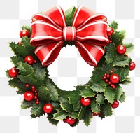 PNG Christmas wreath white background illuminated celebration. 