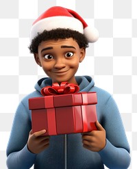 PNG Diversity young boy christmas holding cartoon. 