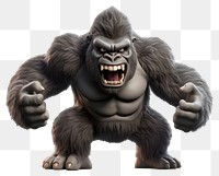 PNG Angry gorilla cartoon mammal monkey