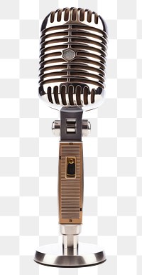 PNG Retro microphone white background technology equipment. 