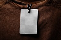 Clothing tag label png mockup, transparent design