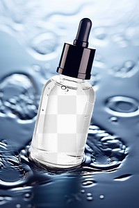 Skincare dropper bottle png mockup, transparent product packaging