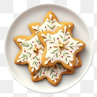 PNG Christmas cookie plate gingerbread christmas. 