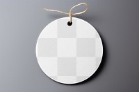 Product tag label png mockup, transparent design