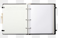 PNG Binder diary page open. AI generated Image by rawpixel.
