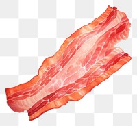 PNG Bacon bacon meat pork. AI generated Image by rawpixel.