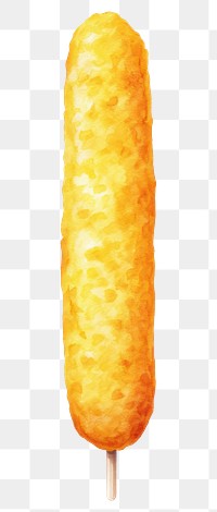 PNG Corn dog recipe food white background confectionery. AI generated Image by rawpixel.