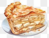 PNG Apple pie dessert pastry cream. 