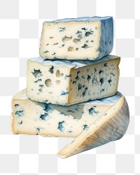 PNG Dor blue cheese food parmigiano-reggiano white background. AI generated Image by rawpixel.