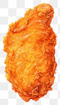 PNG  Fried Chicken food white background fried chicken. AI generated Image by rawpixel.