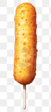 PNG Corn dog food white background brochette. AI generated Image by rawpixel.