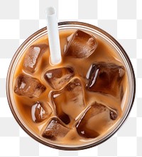 PNG Iced coffee drink glass cup.