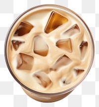 PNG Iced coffee dessert drink glass. 