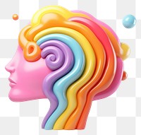 PNG Rainbow mind art toy representation. AI generated Image by rawpixel.