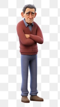 PNG Standing portrait cartoon adult. AI generated Image by rawpixel.