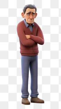 PNG Standing portrait cartoon adult. 