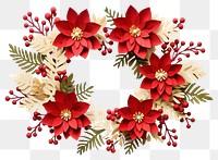 PNG Christmas wreath white background celebration decoration. 