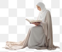 PNG A Quran manuscript reading sitting adult. AI generated Image by rawpixel.