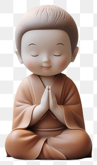 PNG  Buddha sculpture figurine cute. AI generated Image by rawpixel.