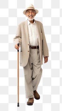 PNG Grandpa smiling adult stick. 