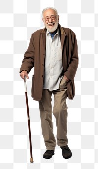 PNG Grandpa overcoat smiling adult. 