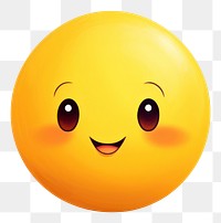 PNG Cute emoji face white background anthropomorphic. 