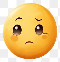 PNG  Cute emoji face white background anthropomorphic. AI generated Image by rawpixel.