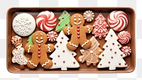 PNG Christmas cookies gingerbread decoration dessert. 