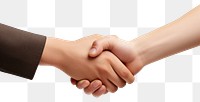 PNG Handshake togetherness agreement greeting handshake white background finger. AI generated Image by rawpixel.