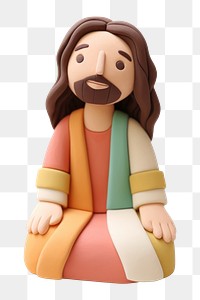 PNG  Jesus christ sculpture figurine toy. AI generated Image by rawpixel.